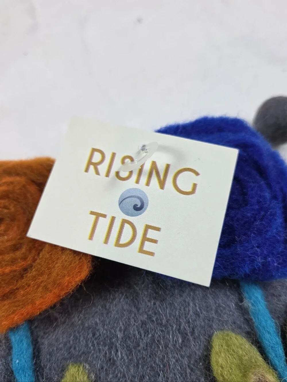 Rising Tide Floral Applique Wool Cosmetic Bag 5.5